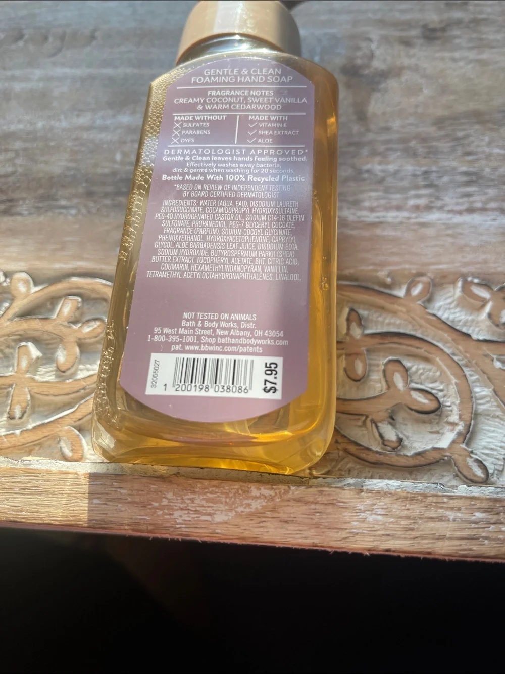 Bath & Body Works Toasted Coconut Crème Foaming Hand Soap - Cream, Gold